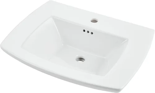 Vista 5 de American Standard 0445001.020 Edgemere - Mesa de baño con orificio central, color blanco