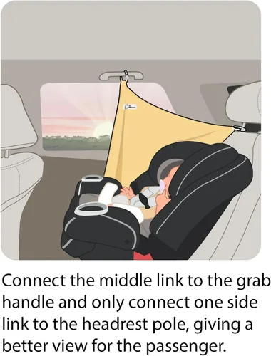 Vista 4 de Parasol multiusos para ventana de automóvil para bebés y niños pequeños, se puede utilizar como una funda de lactancia y funda de asiento