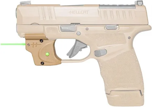 Vista 4 de Mira láser verde serie E de Viridian Weapon Technologies, ajuste personalizado para armas, para pistolas con o sin riel, láser verde clase 3R