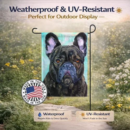 Vista 5 de Caroline's Treasures 7380GF - Bandera decorativa de bulldog francés con texto en inglés "Lookin at You" para jardín exterior, patio, parterres