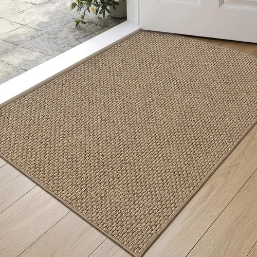 Vista 48 de DEXI Tapete delgado para puerta de entrada interior, 24 x 36 pulgadas Beige