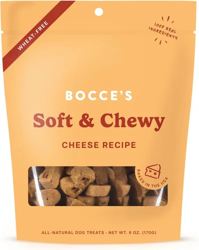 Vista 10 de Bocce's Bakery Bac'n Nutty - Golosinas suaves y masticables para perros, sin trigo con sabor a mantequilla de maní y tocino, galletas naturales