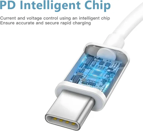 Vista 2 de Cargador para iPhone 15, 16, 17, carga rápida, cable de carga USB C de 6.6 pies de largo con bloque de carga rápida de teléfono tipo C de 30 W