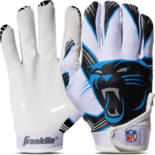 Vista 34 de Franklin Sports - Guantes de receptor de fútbol americano juvenil de la NFL, par de guantes de fútbol para niños con logotipos de equipos de la NFL