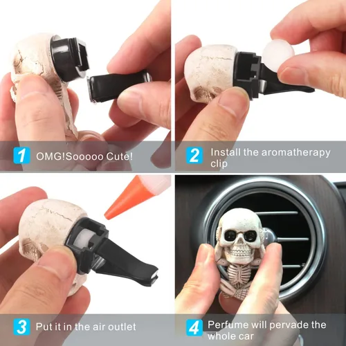 Vista 4 de Bonitos accesorios interiores de automóvil, clip de perfume ambientador, decoración de ventilación de aire acondicionado de auto, decoración