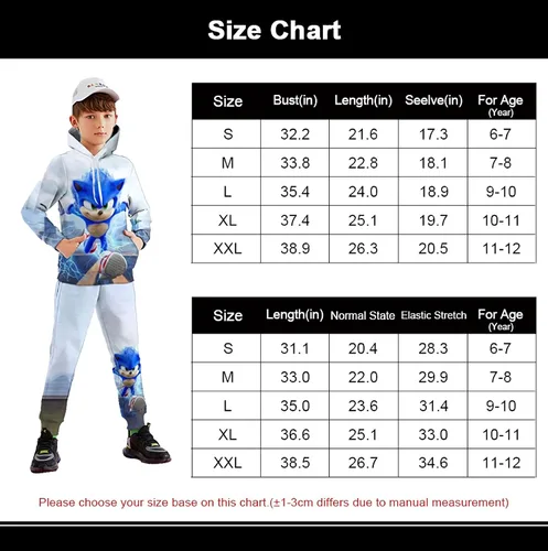 Vista 5 de NHBGN Boys and Girls Hoodie, 3D Printing Boys Sports Hoodie, Tracksuit Suit Set