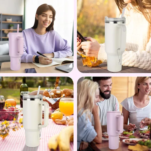 Vista 6 de Accesorios para vasos compatibles con vaso Stanley de 40 onzas, accesorios de botella para vaso Stanley con asa, para vaso Simple Modern de 40 onzas