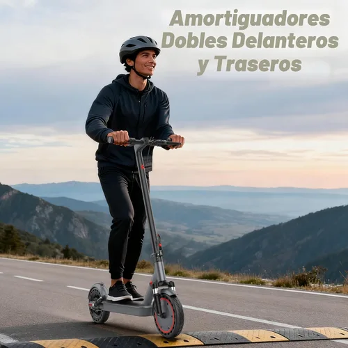 Vista 7 de WERHY 10 Inches Electric Scooter, 22 MPH Top Speed & 500W Powerful Motor, 22-28Miles Long Range, Folding E Scooter with Dual Braking for Adults