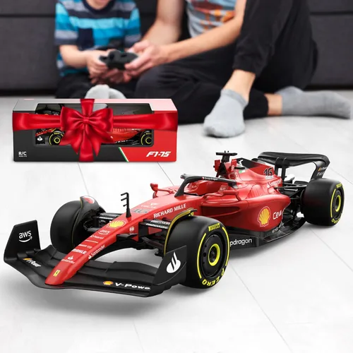 Vista 6 de Voltz Toys Auto de Control Remoto Ferrari F1 75 con Licencia Auténtica 1:12 - Serie de Autos RC Colección F1 para Niños y Adultos - Auto RC de 1:12