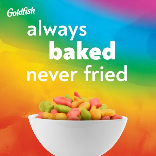 Vista 6 de Goldfish Colors Cheddar Galletas horneadas para aperitivos, bolsa de 6.6 onzas