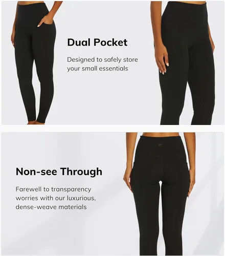 Vista 3 de Everyday Yoga Butterlux Women Legging with Dual Side Pockets - Comfy Soft Fabric, High Waisted Legging, Squat Proof, Stretchy
