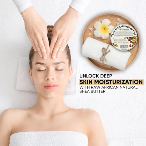 Vista 6 de HERBOGANIC Manteca de karité africana pura cruda orgánica, marfil blanco 100% natural sin refinar Para cuerpo y cabello cuero cabelludo sin OMG