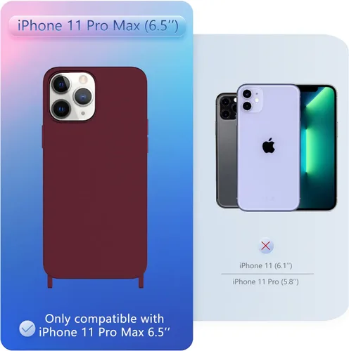 Vista 374 de Funda compatible con iPhone 8 Plus, iPhone 7 Plus/6 Plus/6S Plus con cordón, funda cruzada para iPhone con correa ajustable de silicona para iPhone