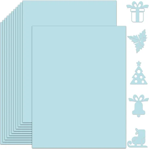 Vista 11 de 25 hojas de papel de cartulina negro 8.5'' x 11'', 250 g/m²/92 lb papel grueso para álbum de recortes, invitaciones, impresión y tarjetas DIY