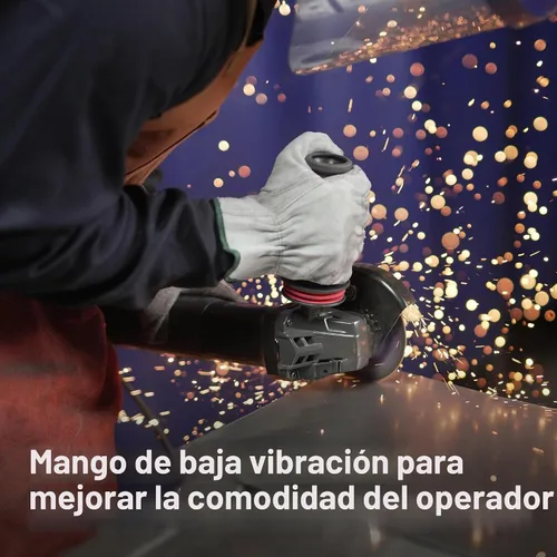 Vista 3 de Amoladora angular eléctrica 3M, 11130, VS, interruptor deslizante de 4.5-5 pulgadas, 13 amperios, 120V, para corte, esmerilado, pulido y eliminación