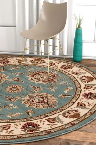 Vista 12 de Well Woven Alfombra de área oriental roja de Sultan Sarouk con diseño floral persa, formal, tradicional, fácil de limpiar, resistente a las manchas