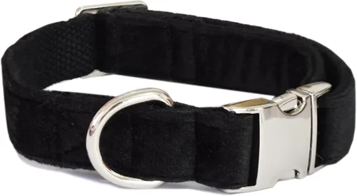 Vista 2 de Bubblepup Collar de terciopelo para perro, collar suave para perros pequeños, medianos y grandes