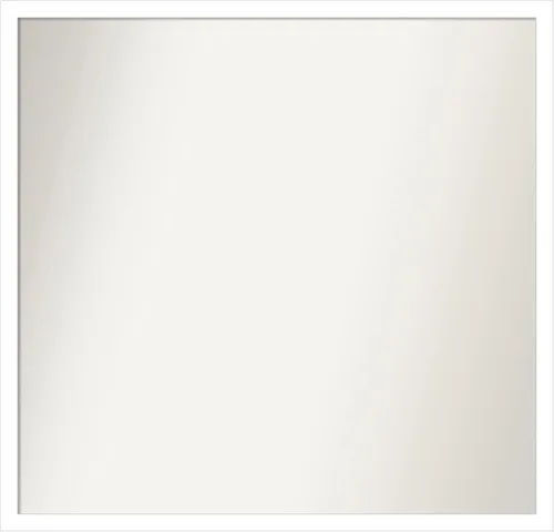 Vista 315 de Amanti Art Espejo de baño blanco para sobre el fregadero, 22 x 45 pulgadas, espejo de tocador rectangular blanco Lucie, marco de madera moderno