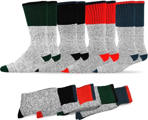 Vista 27 de Calcetines térmicos de invierno de algodón reciclado de peso pesado respetuoso del medio ambiente Multi par para mujeres y hombres 2 pares-camuflaje