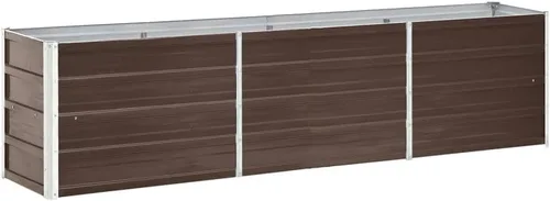 Vista 19 de vidaXL Cama de jardín elevada, cama de flores elevada, maceta de acero galvanizado, maceta al aire libre para patio, jardín, verduras, hierbas