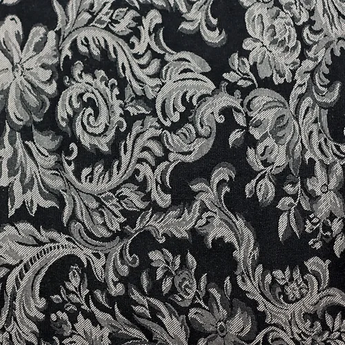 Vista 2 de Ultimate Textile Miranda - Camino de mesa de damasco (14 x 108 pulgadas), color negro