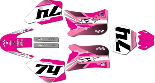 Vista 5 de Graphics Kit for KTM 50SX MINI SX50 (1998-2001) Prestige Series Magenta 9 Mil - Easy Go - Dirt Pit Bike Motorcycle Sticker, Dirtbike Racing Decal
