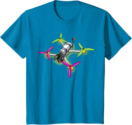 Vista 56 de Freestyle FPV Racing Drone Pilot Acro Quadcopter - Camiseta de sandía, Negro, S