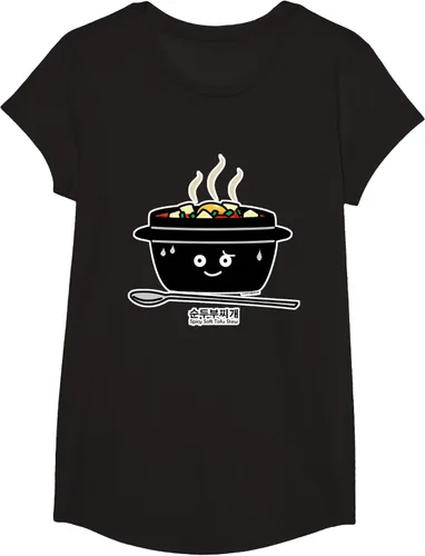 Vista 3 de Sopa coreana de guiso de tofu suave picante Sundubu jjigae huevo caliente, gris, S Negro