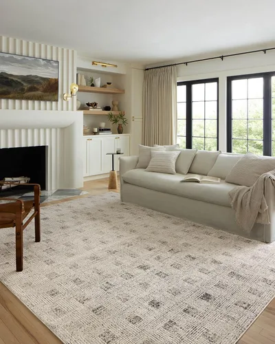 Vista 16 de Loloi Kamala Charcoal/Dove - Alfombra decorativa de 2'-3" x 3'-10