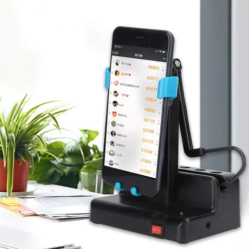 Vista 2 de Podómetro Teléfono Shaker 18 × 13 × 10 Automáticamente Teléfono Móvil Shaker Izquierda Derecha Swing Pasos Contador Teléfono Celular Podómetro Azul