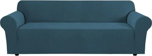 Vista 35 de H.VERSAILTEX Funda elástica para sofá, fundas suaves para muebles de 3 cojines, con tela jacquard gruesa a cuadros con parte inferior elástica, sofá