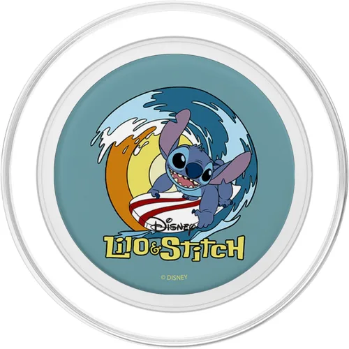 Vista 2 de Disney Lilo & Stitch Surfing Stitch Retrato PopSockets MagSafe PopGrip para iPhone