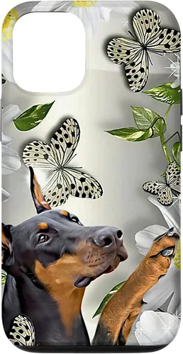 Vista 28 de Doberman Pinscher Daisy and Butterfly Case for iPhone 17