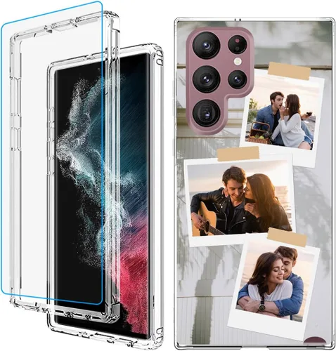 Vista 24 de Funda para teléfono con foto personalizada para Samsung Galaxy S22 5G, cubierta personalizada con imagen, texto, logotipo