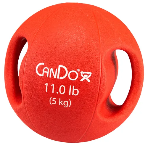Vista 7 de CanDo Balón medicinal moldeado de doble mango para entrenamiento de fuerza, entrenamientos de núcleo, calentamientos, cardiometría y pliometría