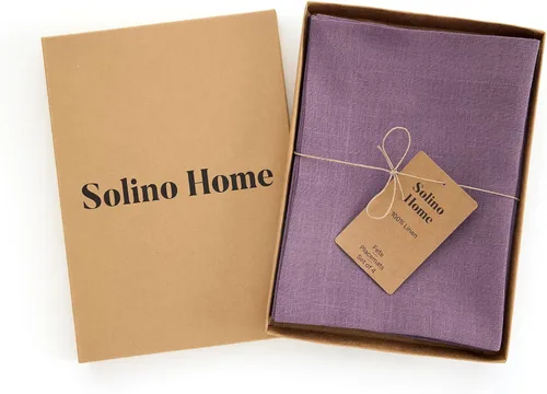 Vista 140 de Solino Home Juego de 4 manteles individuales blancos de 100 % lino puro de 14 x 14 pulgadas para invierno, San Valentín, primavera, Pascua, Fete