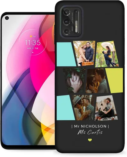 Vista 18 de Funda personalizada para Motorola Moto G Stylus 2020 con nombre de foto, texto y foto, GStylus personalizado -20 funda suave y fina (negro) de 6.4