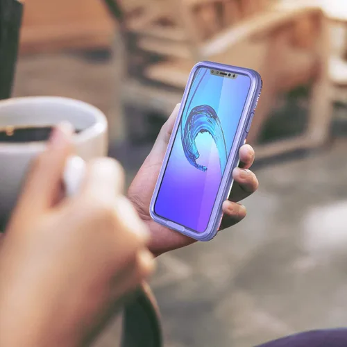 Vista 7 de Suritch Funda transparente para iPhone X o iPhone Xs, 【protector de pantalla integrado】【Compatible con carga inalámbrica】 Carcasa dura de protección