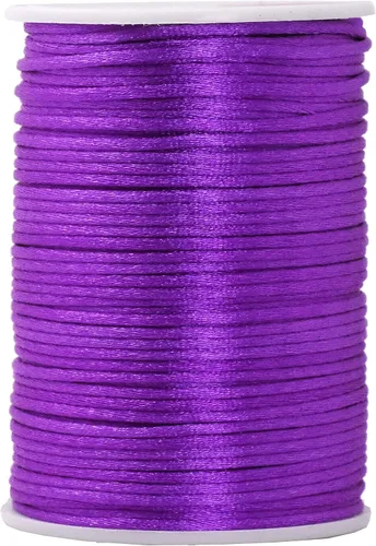 Vista 20 de Mandala Crafts Cordón de satén de cola de rattail de 0.02 in para nudos chinos de macramé