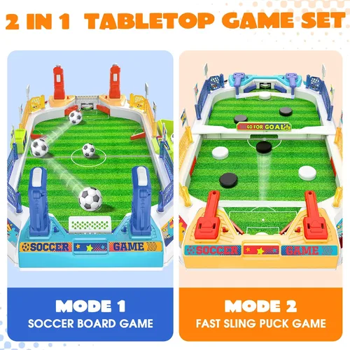 Vista 2 de Mini juego de mesa de fútbol para niños, regalos de fútbol de cumpleaños y Navidad para niños de 3, 4, 5, 6, 7, 8-12 años, juguetes de mesa