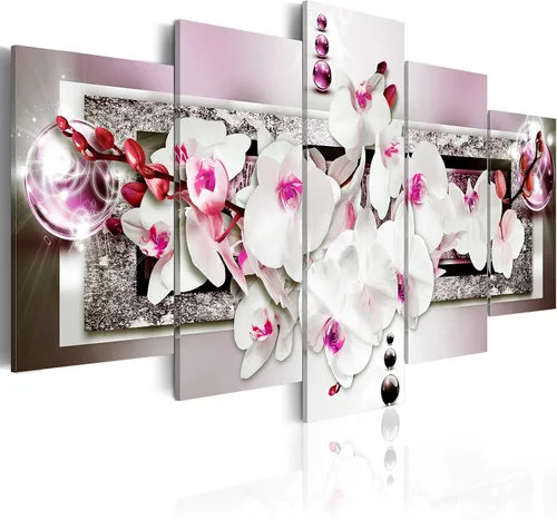 Vista 42 de Lienzo decorativo con impresión artística de diseño de orquídea de Artgeist Orquídea #01