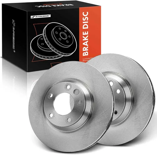 Vista 11 de A-Premium Rotores de freno de disco delanteros perforados y ranurados de 13.77 pulgadas (13.768 in) compatibles con modelos seleccionados Audi