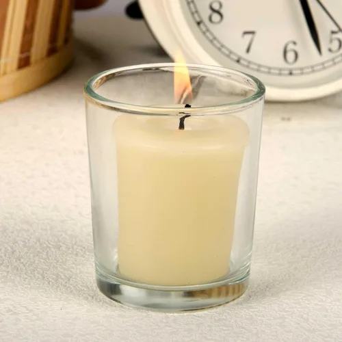 Vista 6 de Velas votivas de cera de abeja pura, paquete de 10 velas de cera de abeja natural sin perfume para fiestas familiares y regalos de cumpleaños Marfil