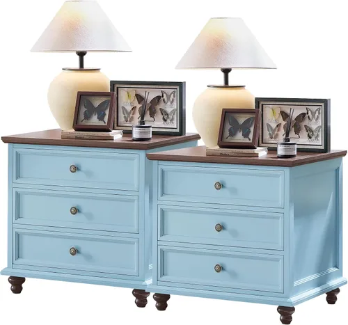 Vista 50 de Joaxswe Cómoda rústica de 4 cajones para dormitorio, cómoda rústica de 37 pulgadas de alto con 4 pies de madera maciza, organizador de armario
