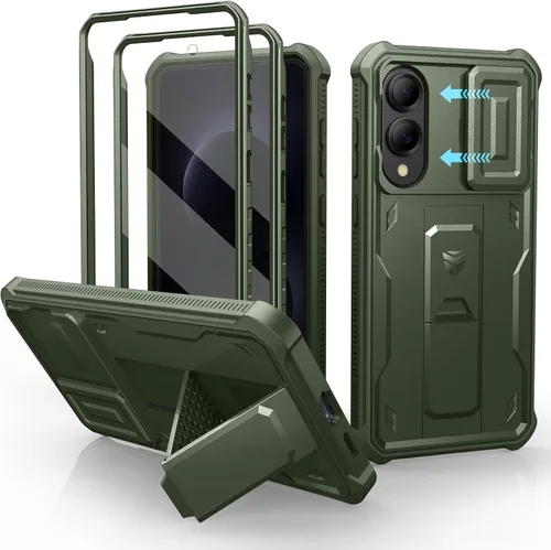 Vista 16 de Dexnor Funda para Samsung Galaxy S24 con Cubierta Deslizante Integrada para Cámara y Protector de Pantalla y Soporte, Funda Resistente a los Golpes