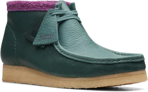 Vista 45 de Clarks Wallabee Chukka Botas para hombre cera de abeja cuero
