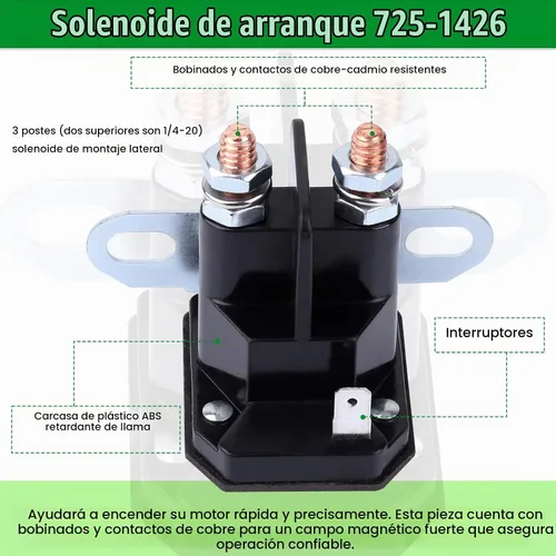 Vista 2 de dh Solenoide de arranque compatible con MTD Cub Cadet 725-1426 925-1426A Wsry