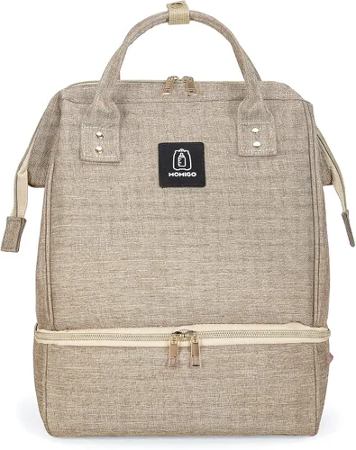 Vista 11 de Mochila para extractor de leche, bolsa enfriadora y resistente a la humedad, doble capa para madre, mochila de trabajo al aire libre con puerto
