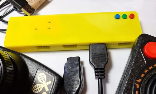 Vista 2 de Adaptador USB para palanca de mando Atari Paddle Driving by iCode Multiplayer de cuatro puertos Pro Edition