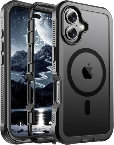 Vista 51 de jaroco - Funda magnética compatible con MagSafe para iPhone 11 de 6.1 pulgadas; protección de grado militar contra caídas, de doble capa